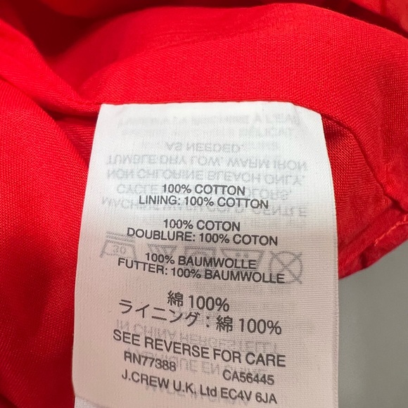 J.Crew Red Strapless top - Size 12 - Picture 3 of 4